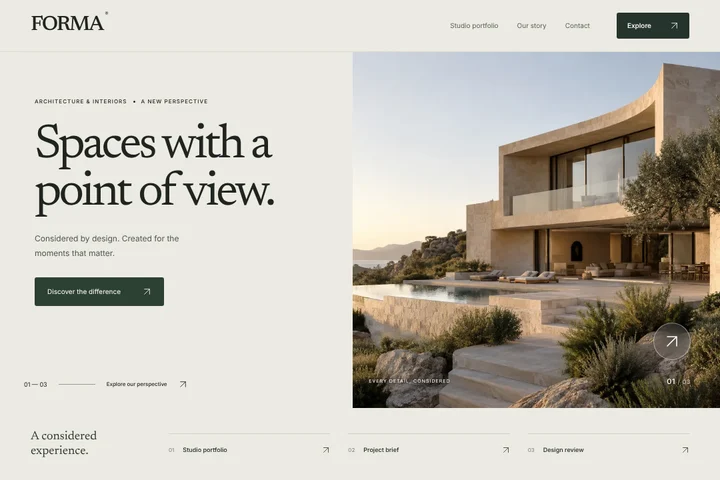 Website · Architecture & interiors · FORMA