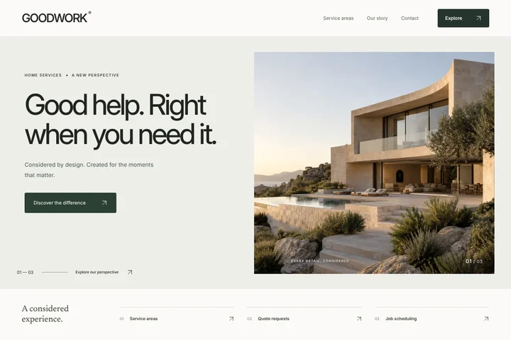 Website · Home services · GOODWORK