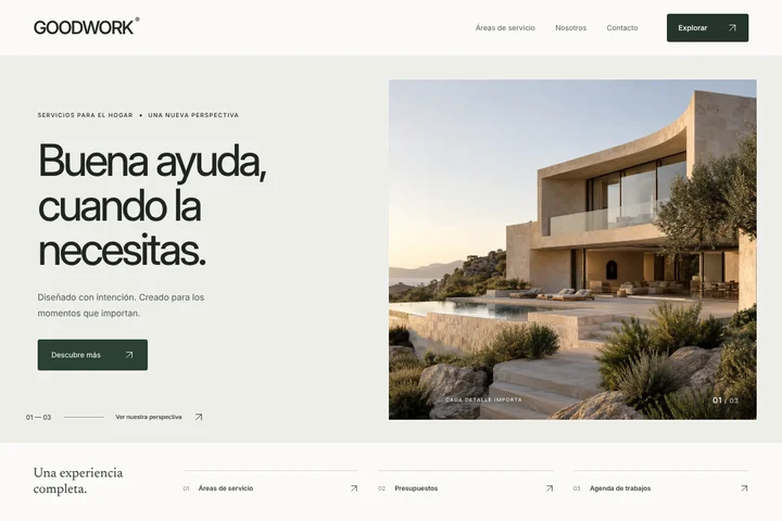 Sitio web · Servicios para el hogar · GOODWORK
