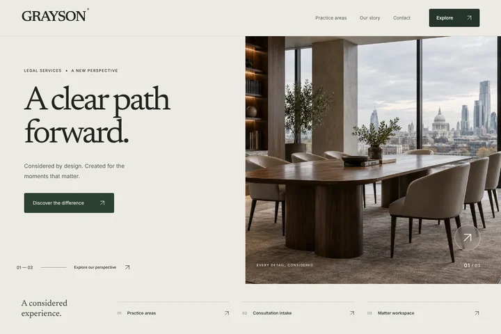 Website · Legal services · GRAYSON