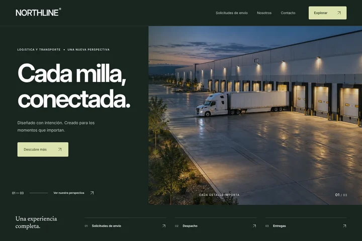 Sitio web · Logística y transporte · NORTHLINE