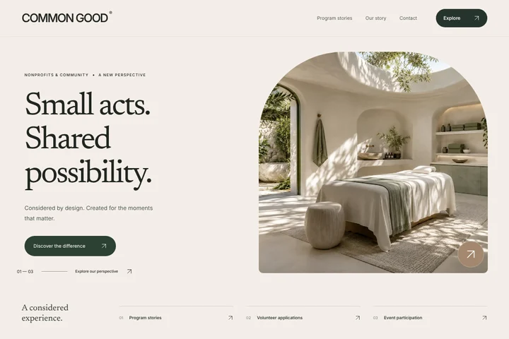 Website · Nonprofits & community · COMMON GOOD