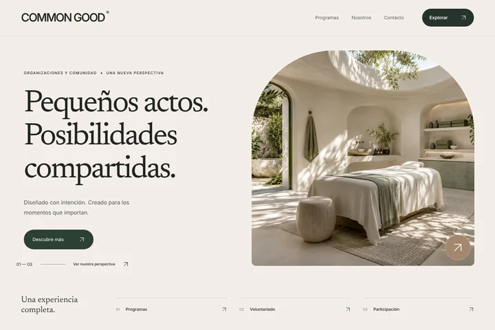 Sitio web · Organizaciones y comunidad · COMMON GOOD