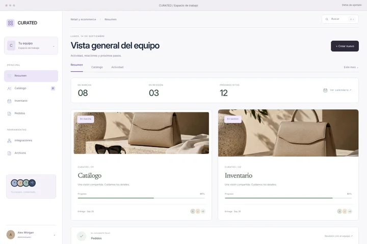 Espacio CRM · Retail y ecommerce · CURATED