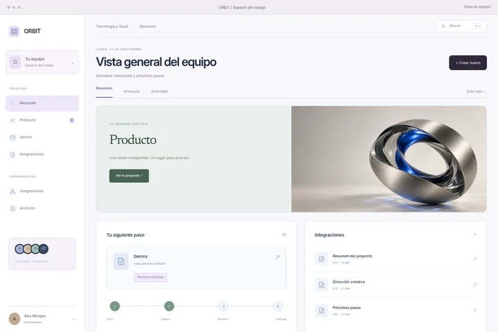 Portal del cliente · Tecnología y SaaS · ORBIT