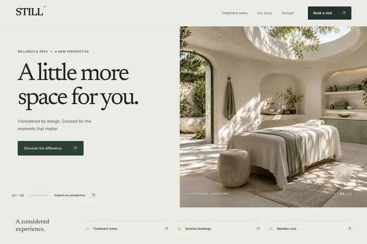 Booking website · Wellness & spas · STILL